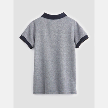 قميص بولو قطن بيكيه أزرق...